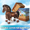 PonyCycle, Inc. Model Y Chocolate Brown Horse Rideable Toy for Age 3-4