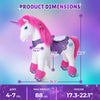PonyCycle, Inc. Model Y Pink/Purple Unicorn Rideable Toy for Age 4-7