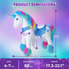 PonyCycle, Inc. Model Y Rainbow Unicorn Rideable Toy for Age 4-7
