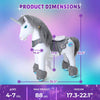 PonyCycle, Inc. Model Y Grey Unicorn Rideable Toy for Age 4-7
