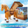 PonyCycle, Inc. Model Y Light Brown Horse Rideable Toy for Age 4-7