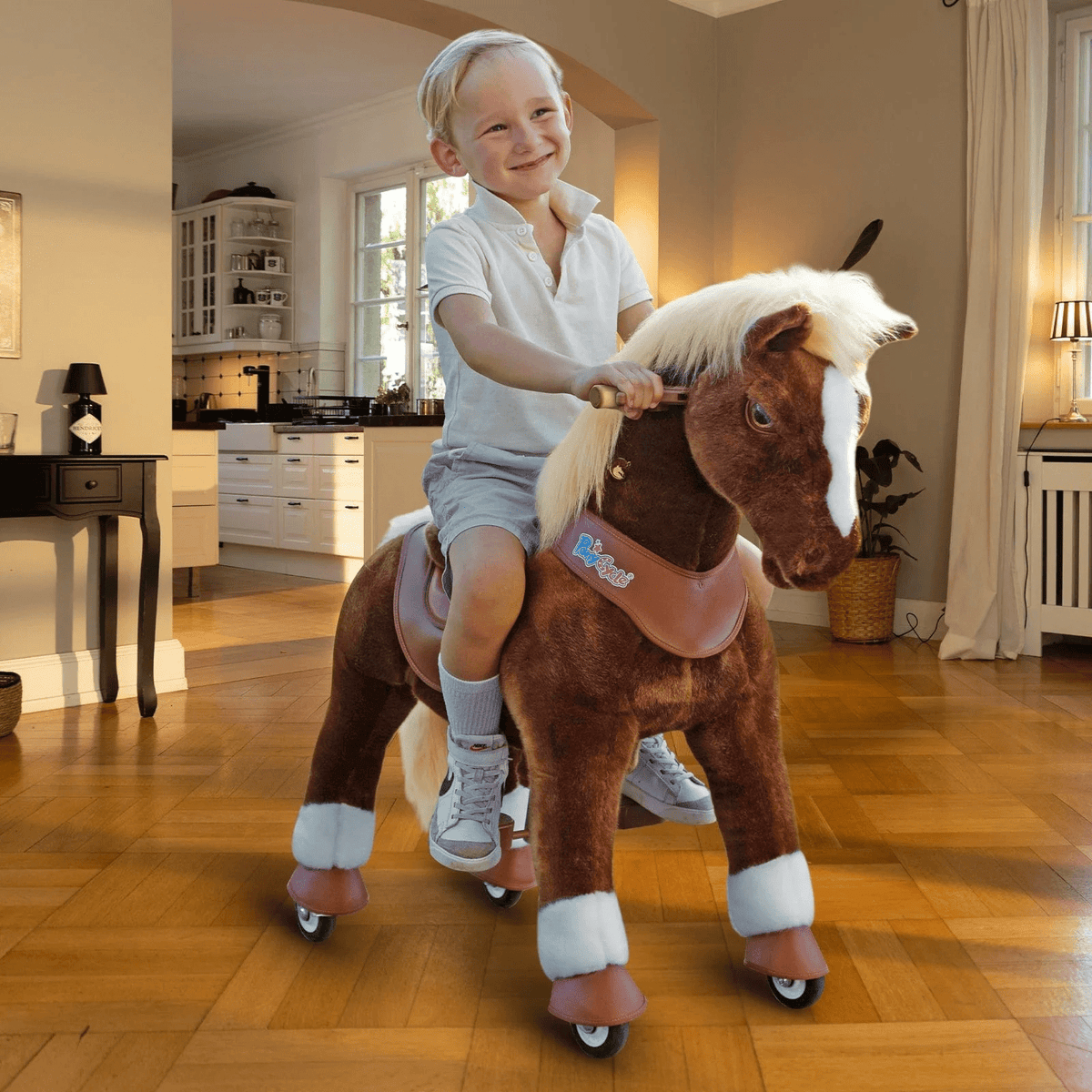 PonyCycle, Inc. Model Y Brown Horse Rideable Toy for Age 4-7 - Launching October