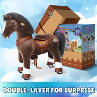 PonyCycle, Inc. Model Y Chocolate Brown Horse Rideable Toy for Age 4-7
