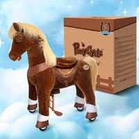 PonyCycle, Inc. Model Y Brown Horse Rideable Toy for Big Kids
