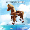 PonyCycle, Inc. Model Y Brown Horse Rideable Toy for Big Kids