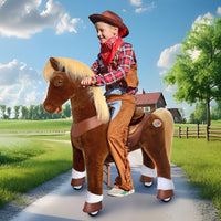PonyCycle, Inc. Model Y Brown Horse Rideable Toy for Big Kids - Launching October