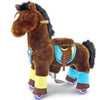 PonyCycle, Inc. ride on horse PonyCycle K Dark Brown Horse for Age 3-5 (Accessories included)