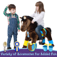 PonyCycle, Inc. ride on horse PonyCycle K Dark Brown Horse for Age 3-5 (Accessories included)