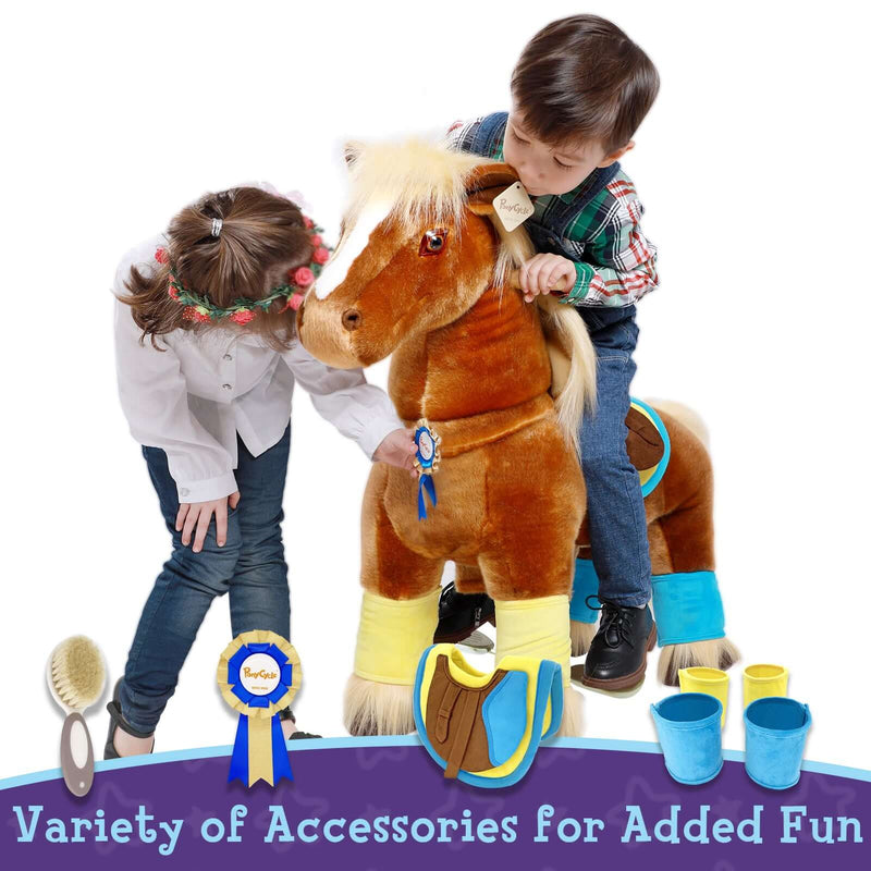 PonyCycle, Inc. ride on horse PonyCycle K Brown Horse for Age 4-8 (Accessories included)