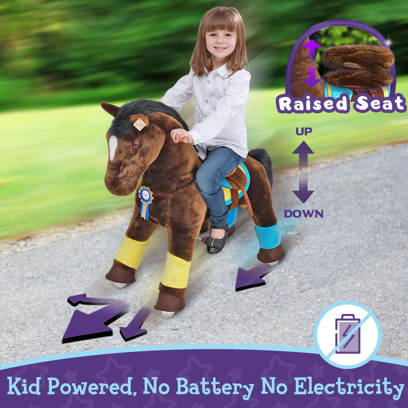 PonyCycle, Inc. PonyCycle K Chocolate Brown Horse for Age 4-8 (Accessories included)