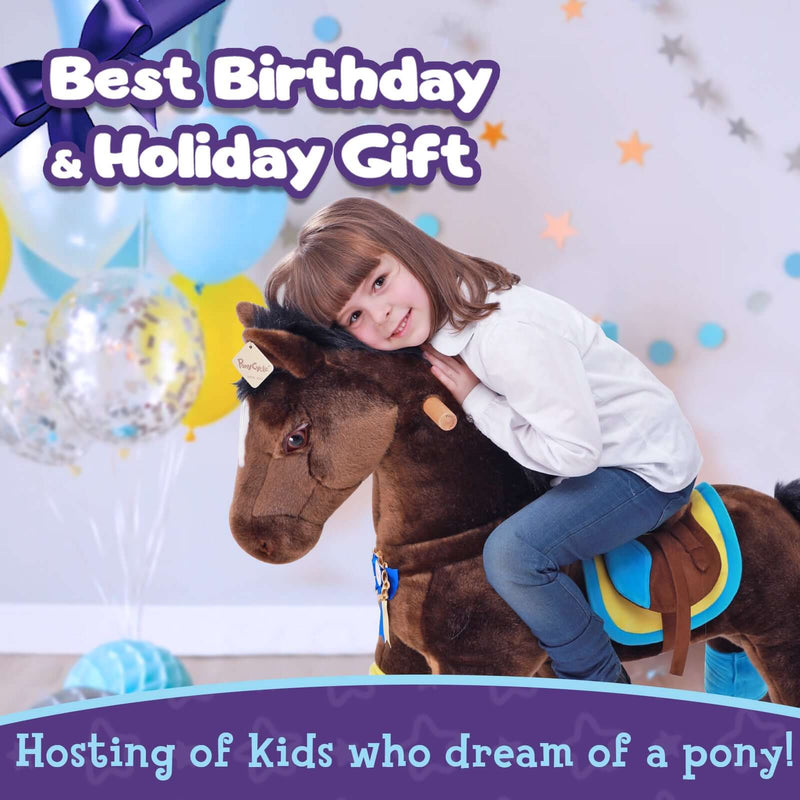 PonyCycle, Inc. PonyCycle K Chocolate Brown Horse for Age 4-8 (Accessories included)