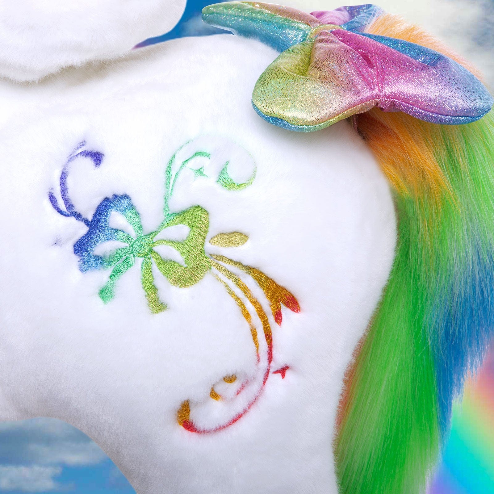 unicorn ride on toy - bow