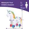 unicorn ride on toy - size