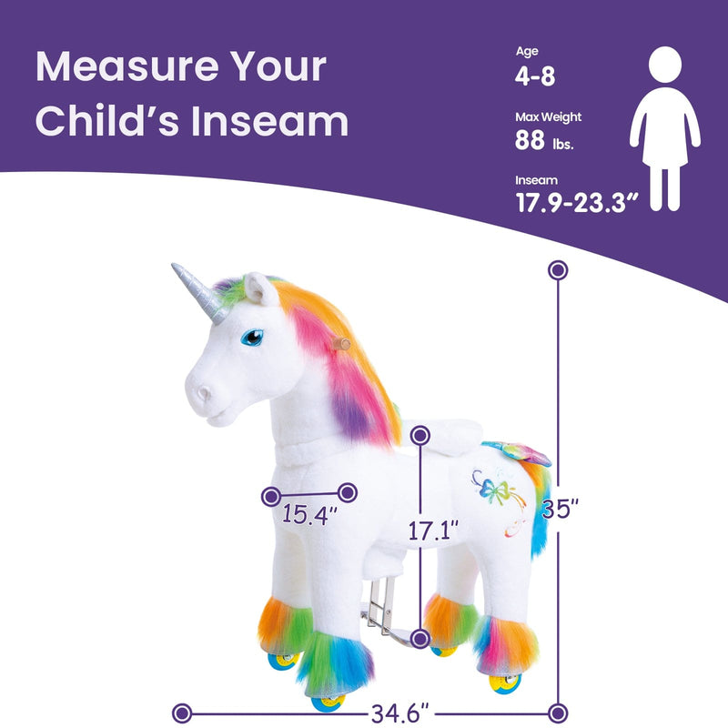 rainbow unicorn - size